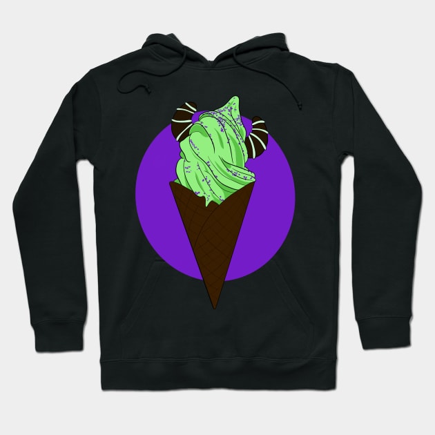 Maleficent Ice Cream Cone Hoodie by JustGottaDraw